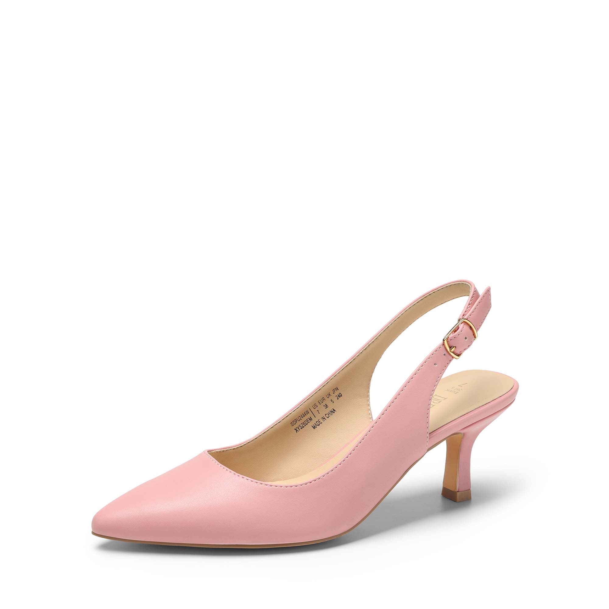 Dream Pairs Slingback Kitten Dress Heel Size 8 Medium White